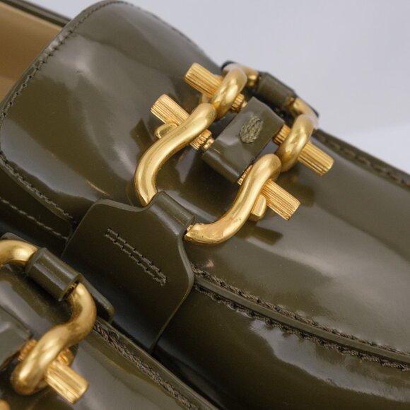 Bottega Veneta Monsieur Patent Leather Loafers, Dark Olive Green, EU 36 / US 6 - Picture 10 of 12